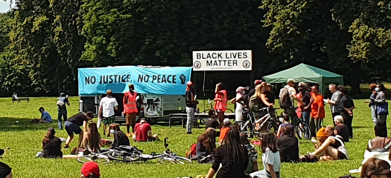 Black Lives Still Matter rally, stage